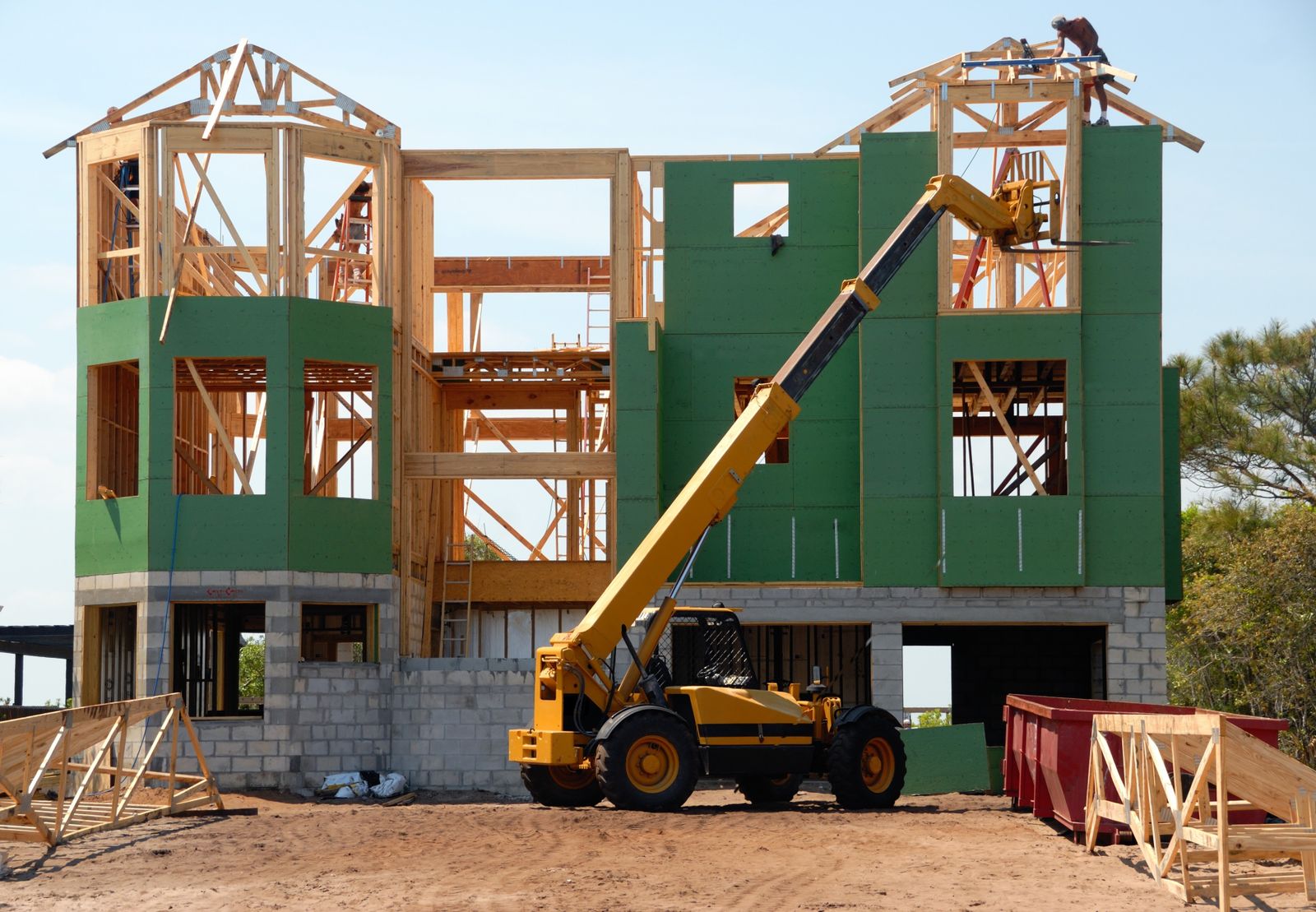 Estructura de vivienda en construcción